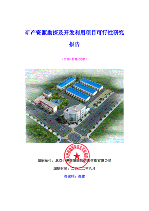 冶金行业-矿产资源勘探及开发利用项目可行性研究报告.doc