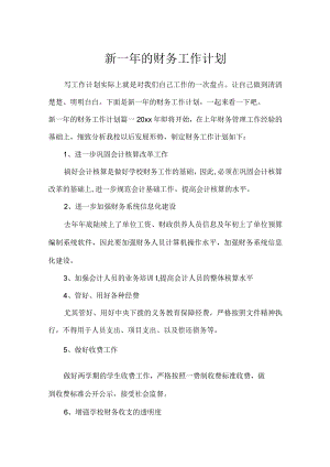 新一年的财务工作计划_工作计划.docx