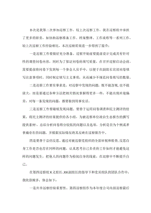 央企2023年巡视巡察组干部工作心得体会合辑五篇 (范文).docx
