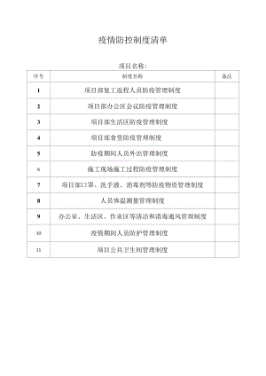 疫情期间各类防疫管理制度汇总.docx