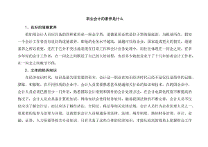 职业会计的素养是什么.docx