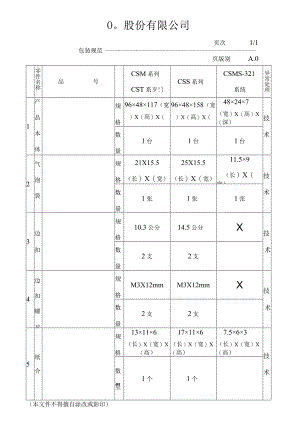 包装规范工程文档范本.docx