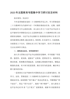 2023年主题教育专题集中学习研讨发言材料精选共8篇汇编供参考.docx