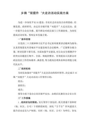 乡镇“双提升”大走访活动实施方案.docx