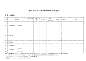 学生档案材料归档情况登记表汇编（大学适用）.docx
