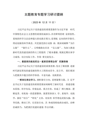 医院院长主题教育专题学习研讨提纲（12月）.docx