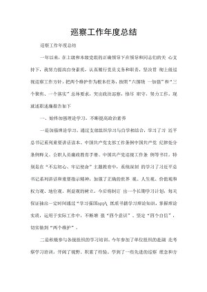 巡察工作年度总结.docx
