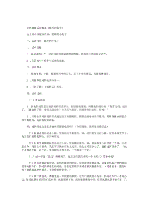 幼儿园小班健康活动教学设计《聪明的兔子》.docx