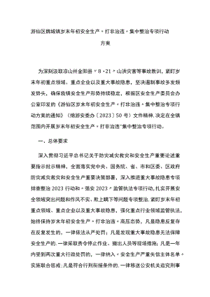 游仙区魏城镇岁末年初安全生产“打非治违”集中整治专项行动方案.docx