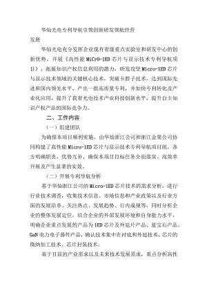 华灿光电专利导航引领创新研发领航经营发展.docx