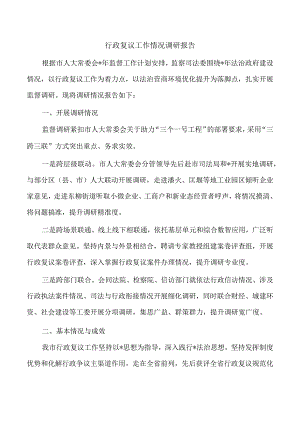 行政复议工作情况调研报告.docx