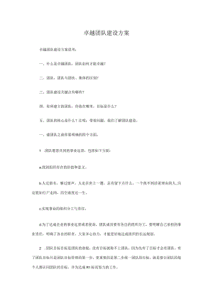 卓越团队建设方案.docx